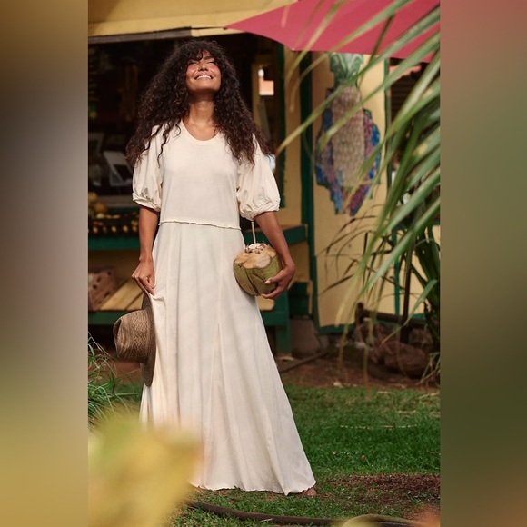 NWT Free People Beach Brentwood Maxi Dress in Nilla Cream - Picture 1 of 11